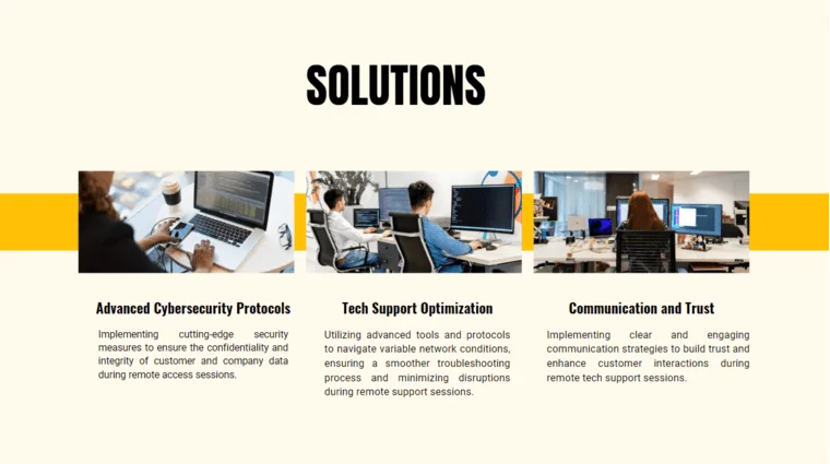 Remote Tech Support Pitch Deck - Solutions