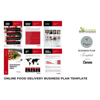 Online Food Delivery Business Plan Template - Product Image