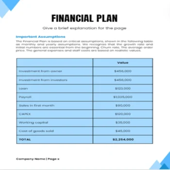 Pressure Washing Business Plan - Financial Plan