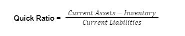 quick ratio