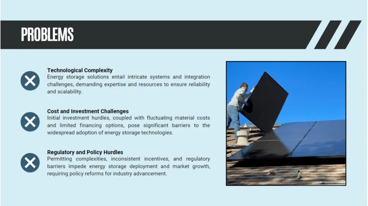 Energy Storage Pitch Deck Template - Problems