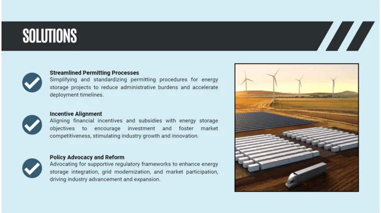 Energy Storage Pitch Deck Template - Solutions
