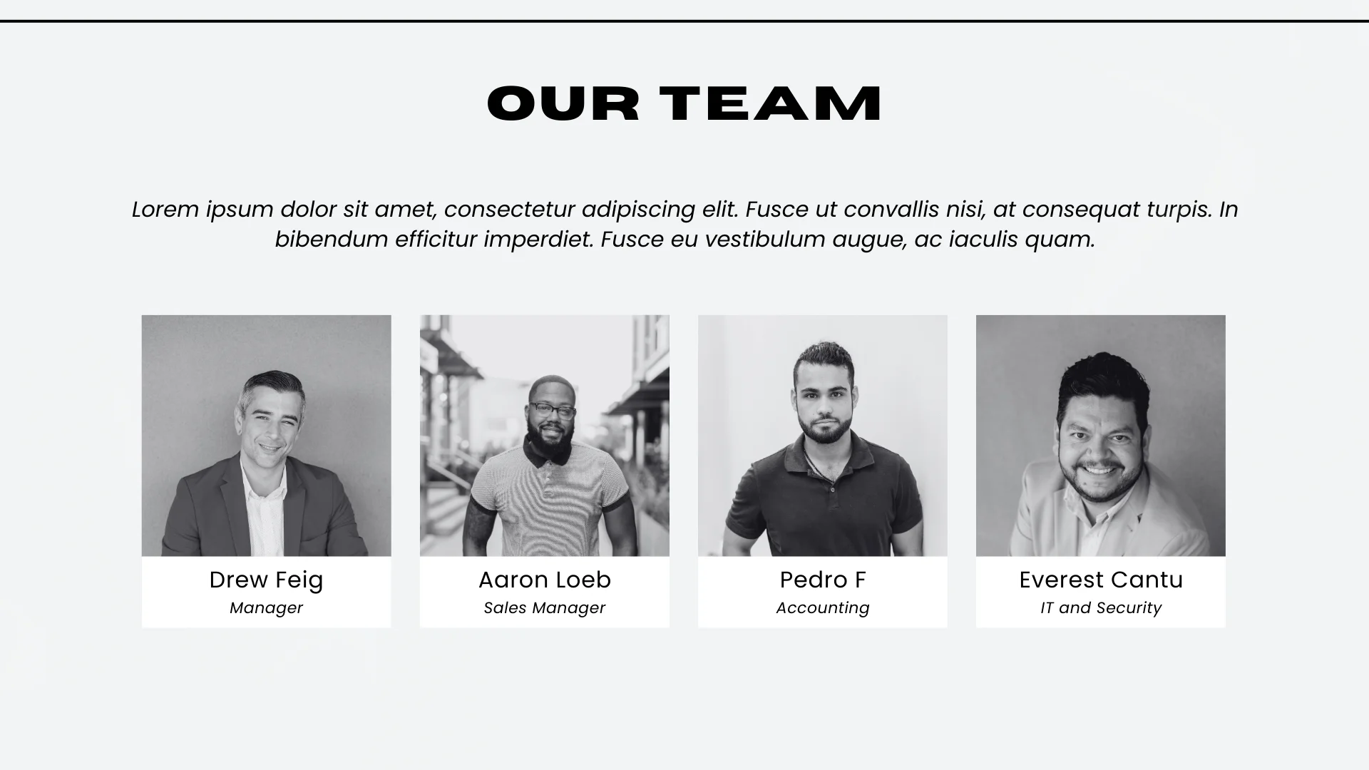 atm machine pitch deck - our team