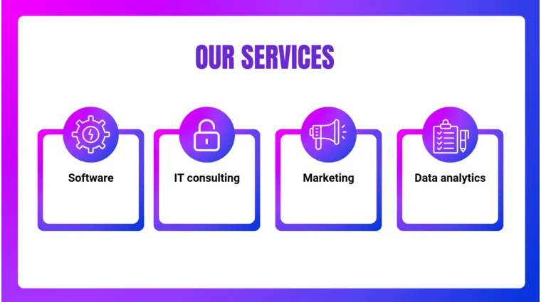 Tech Business Pitch Deck Template - Our Services