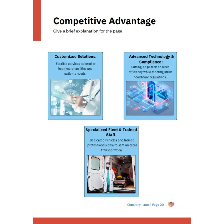 Medical Transportation Business Plan - Competitive Advantage