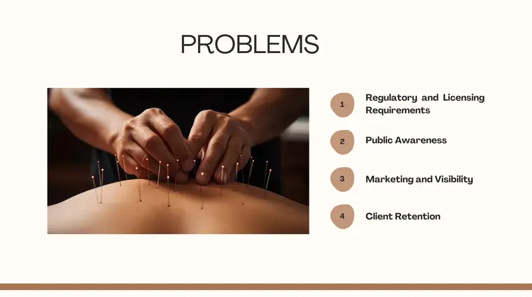 Acupuncture Pitch deck Template - Problems