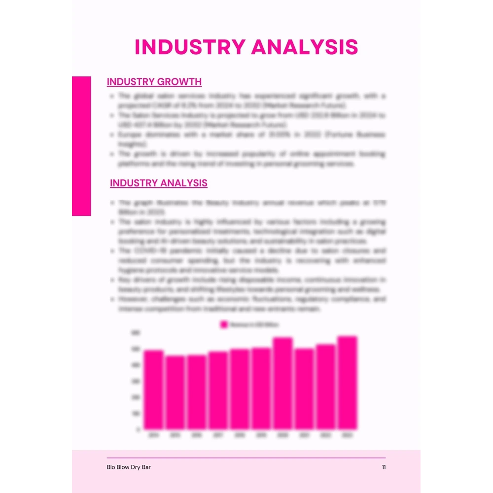 Blo Blow Dry Bar Franchise Business Plan - Industry Analysis