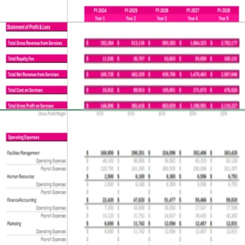 Blo Blow Dry Bar Franchise - Income Statement