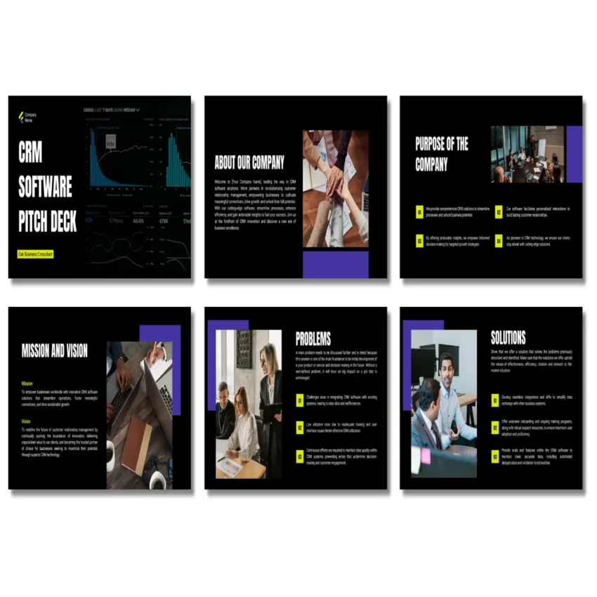 CRM Software Pitch Deck Template - Vision - FI