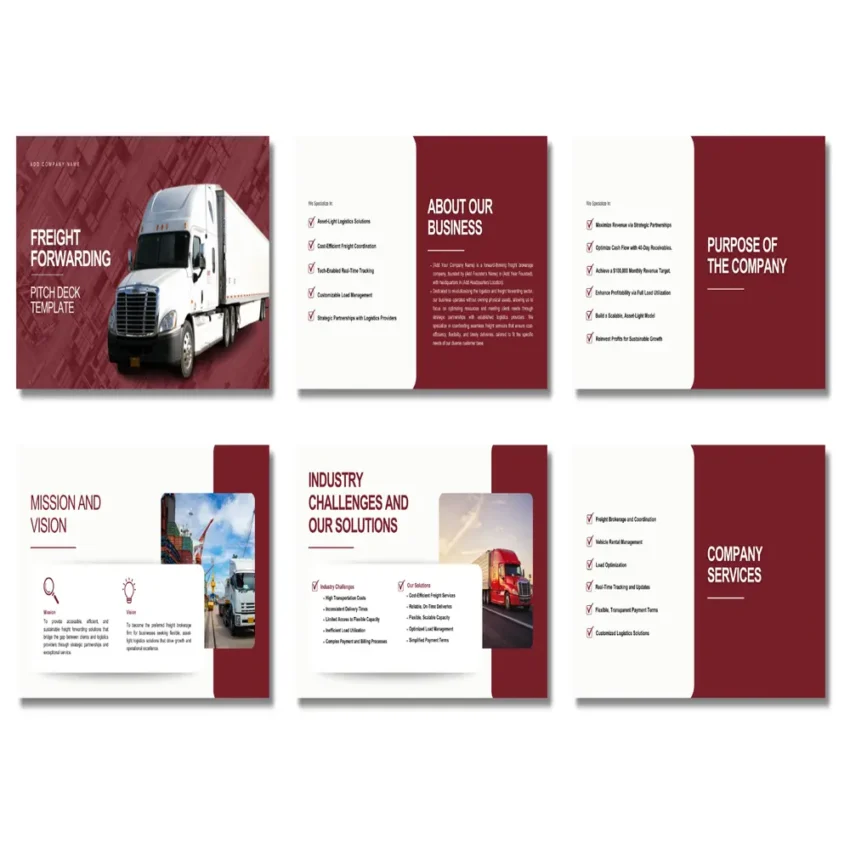 Freight Forwarding Pitch Deck Template - Purpose - FI