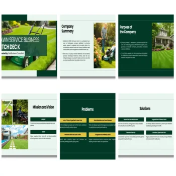 Lawn Service Business Pitch deck template - Mission and Vision - FI