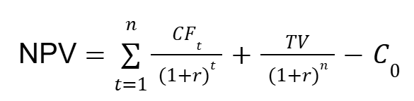 NPV Formulae